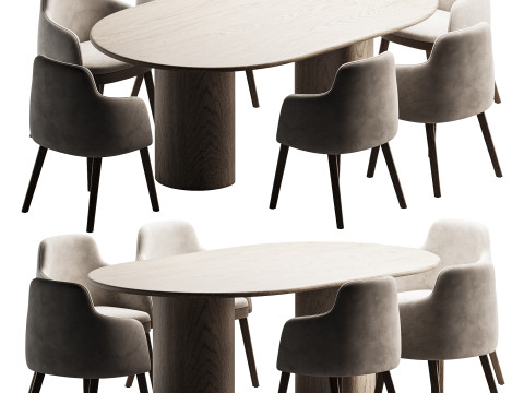 Dining set 2 3D 모델