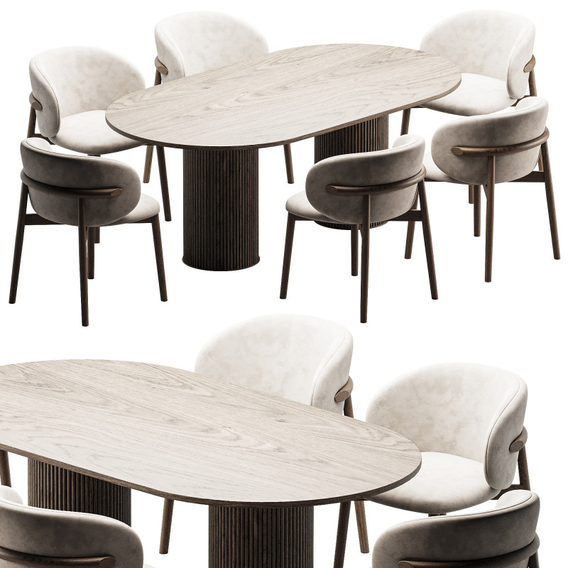 Dining chair 5 3D Модель .c4d .max .obj .3ds .fbx .stl .blend