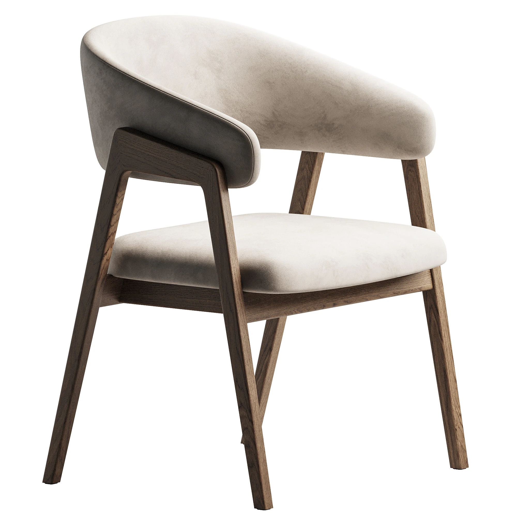 Josra Dining Chair 3D Model .c4d .max .obj .3ds .fbx .stl .blend 