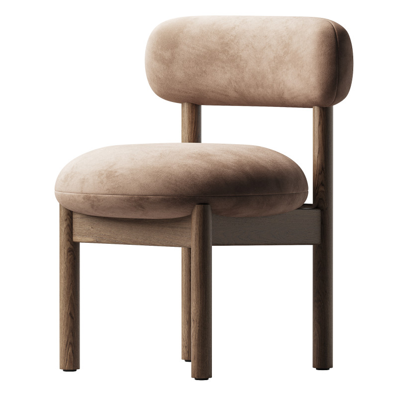 Munk Dining Chair 3D Model .c4d .max .obj .3ds .fbx .stl .blend