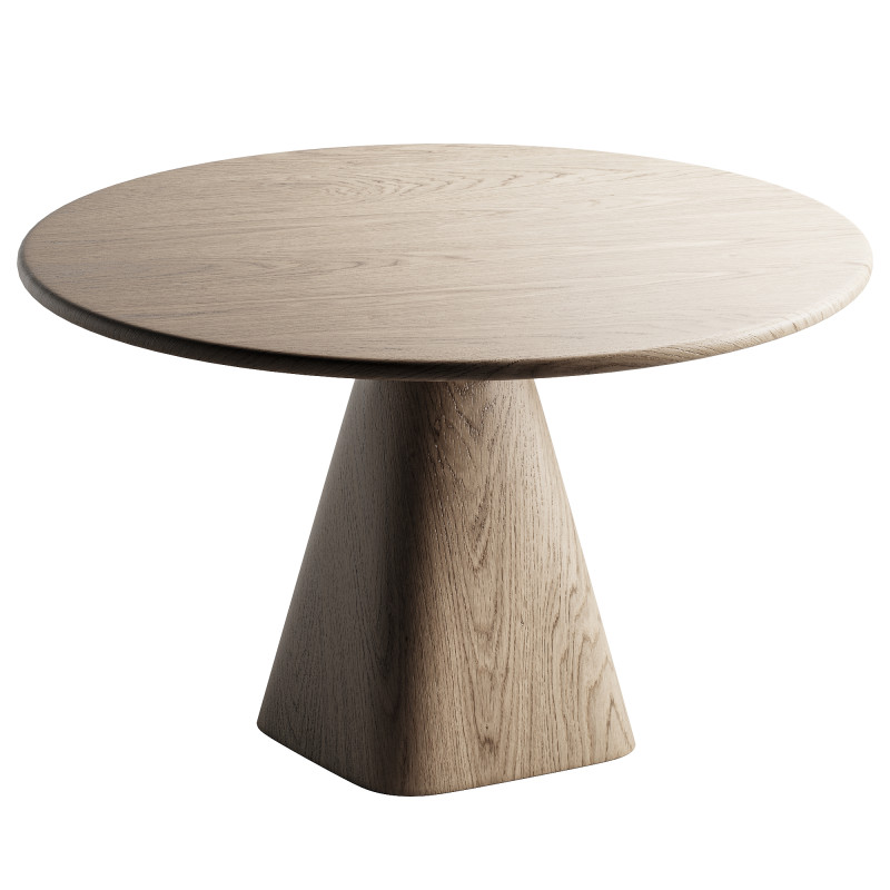 Wood Round Dining Table 3Dモデル .c4d .max .obj .3ds .fbx .stl .blend 