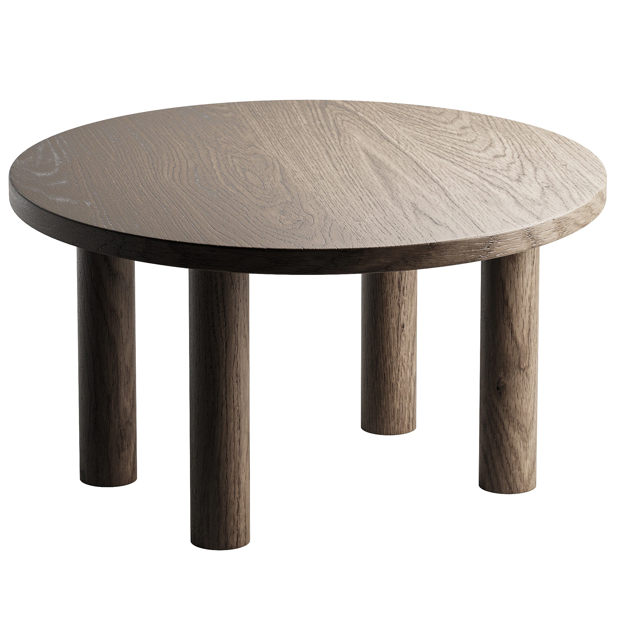 Round Dining Table 3D Model .c4d .max .obj .3ds .fbx .stl .blend 