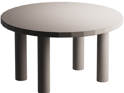 Round Dining Table 3D 모델
