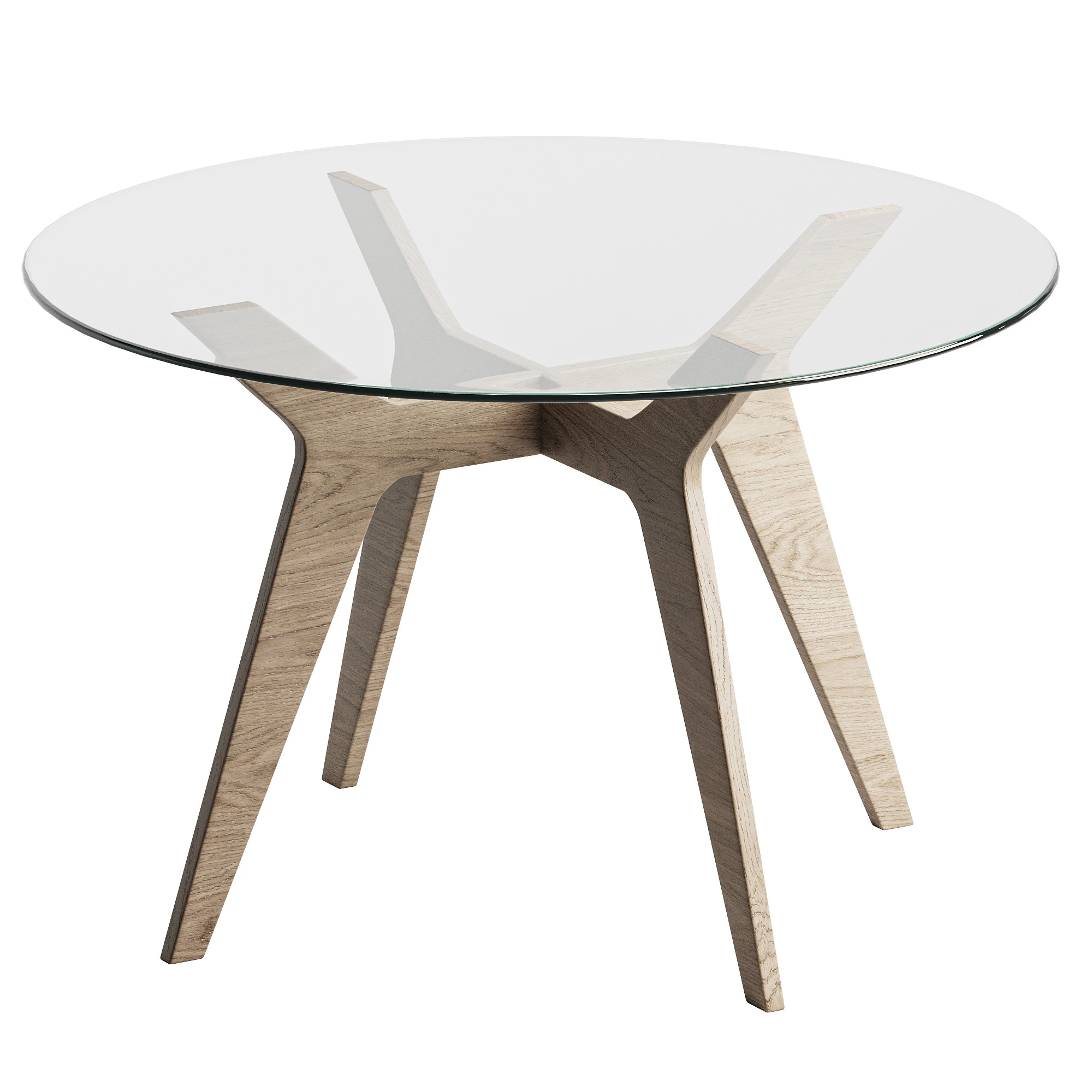 Glass Dining Table 3D Model .c4d .max .obj .3ds .fbx .stl .blend 