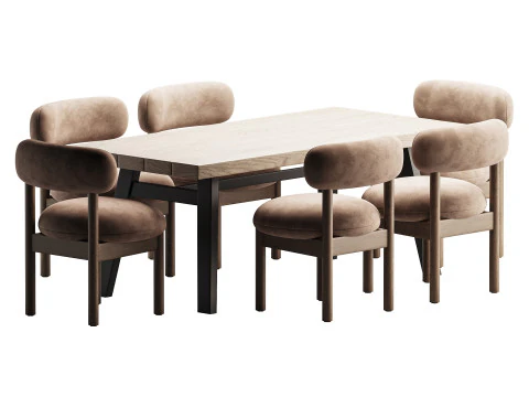 ダイニングセット8 3Dモデル