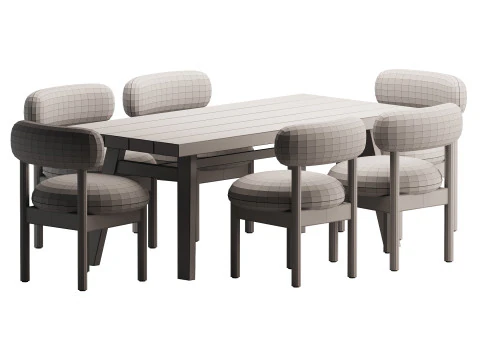 ダイニングセット8 3Dモデル