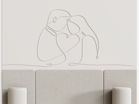 Headboard for bed 01 3D Model