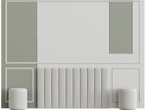Headboard for bed 02 3D Model
