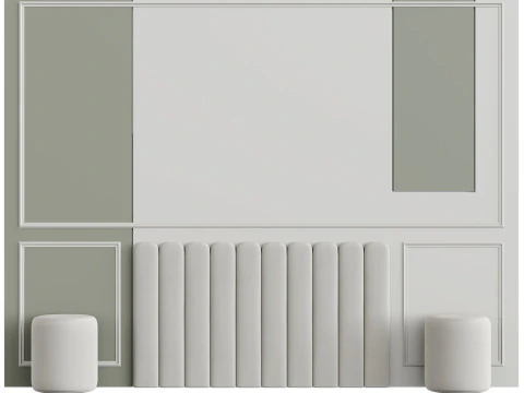 Headboard for bed 02 3D Model