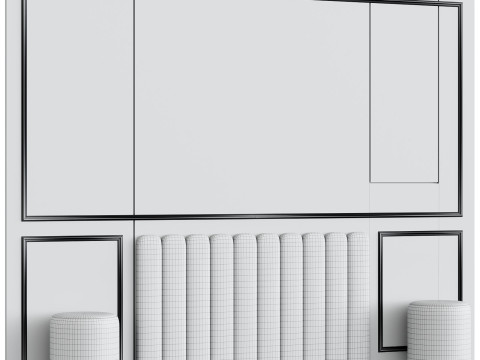 Headboard for bed 02 3D Model