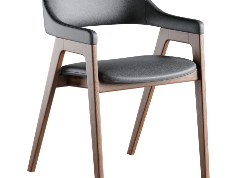 Lando Leather Dining Chair 3D 모델