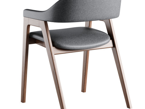 Lando Leather Dining Chair Model 3D