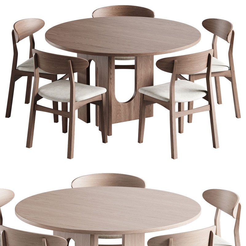 Dining Set 11 Modèle 3D .c4d .max .obj .3ds .fbx .stl .blend