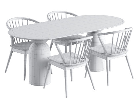 Dining set 12 3D Model