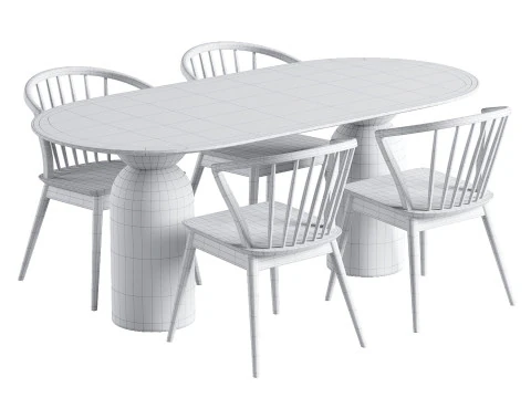 Dining set 12 3D Model