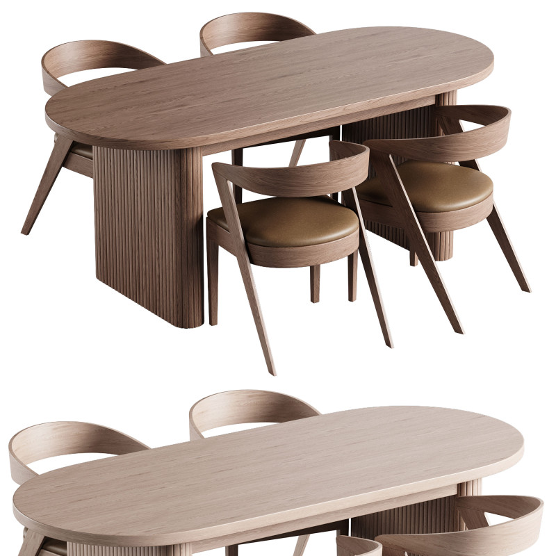 Dining set 13 3D-Modell .c4d .max .obj .3ds .fbx .stl .blend