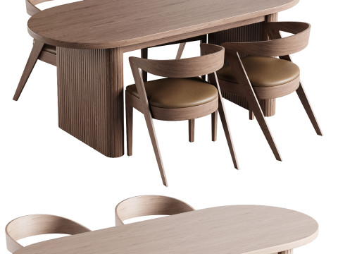Dining set 13 Model 3D
