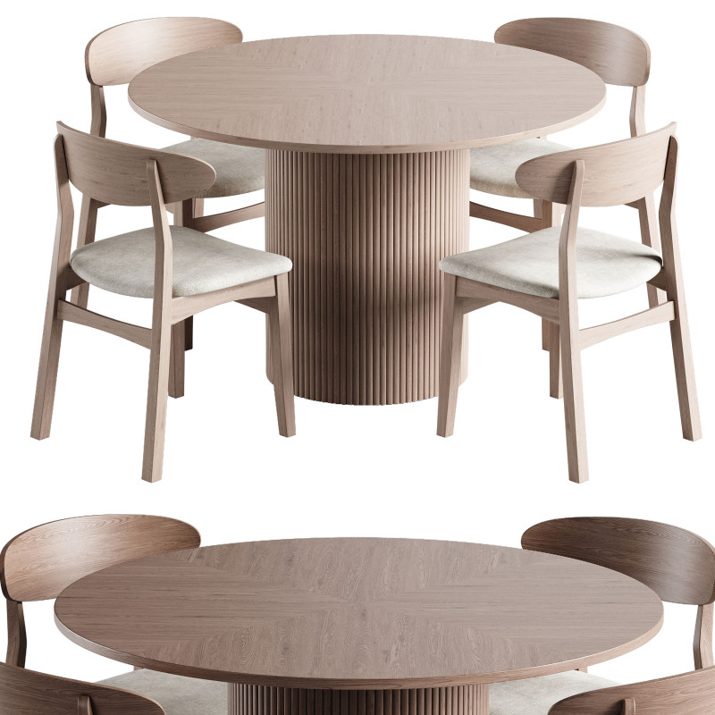 Dining set 14 3D-Modell .c4d .max .obj .3ds .fbx .stl .blend
