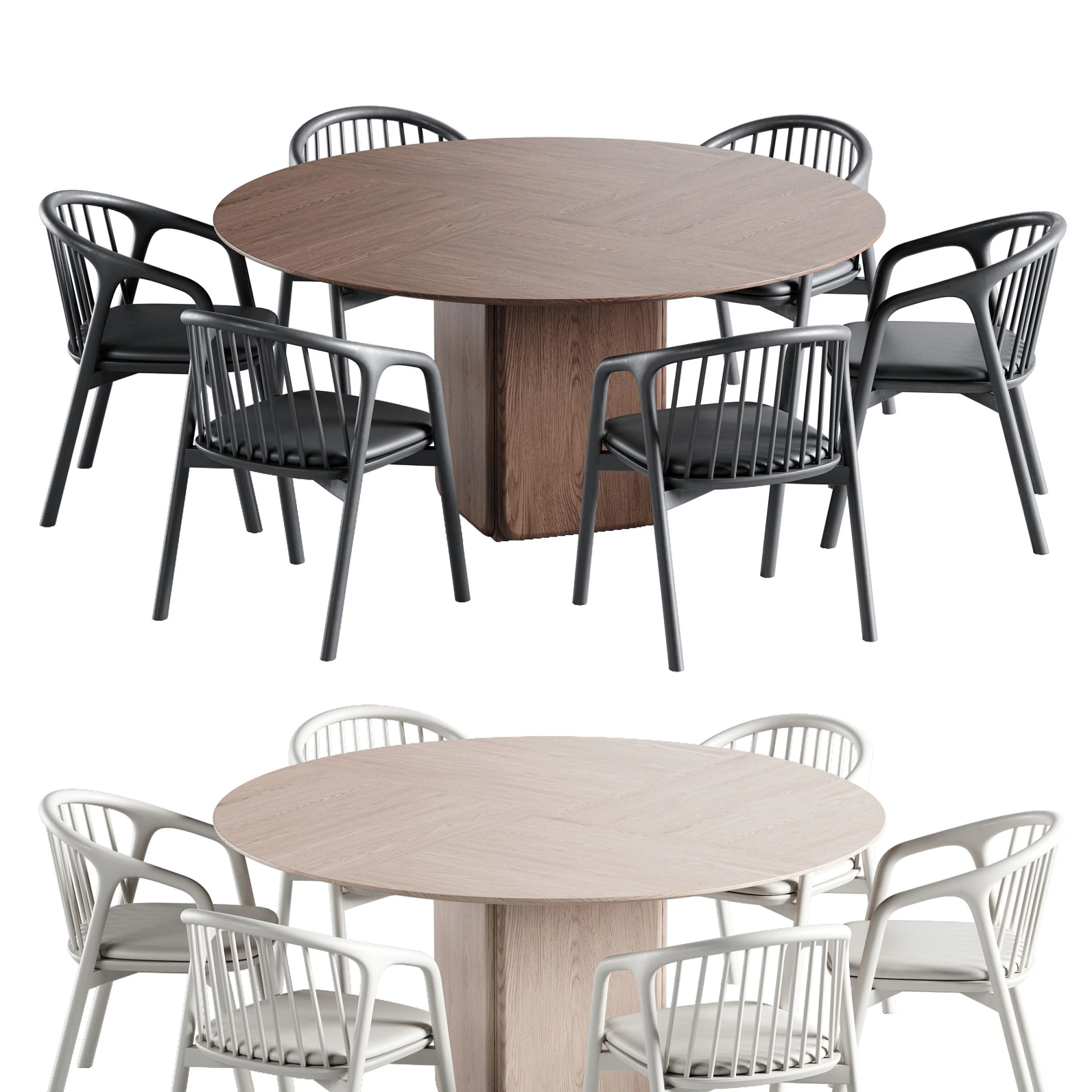 Dining set 17 3D Model .c4d .max .obj .3ds .fbx .stl .blend 