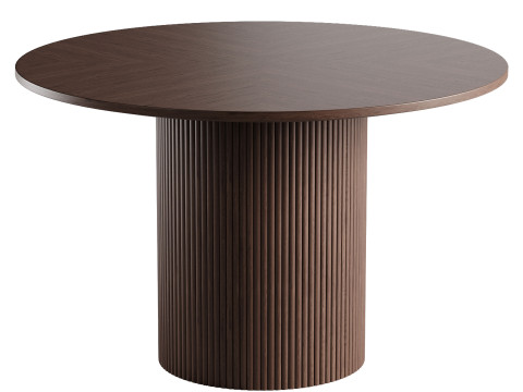 Magnus Round Wood Dining Table 3D Model