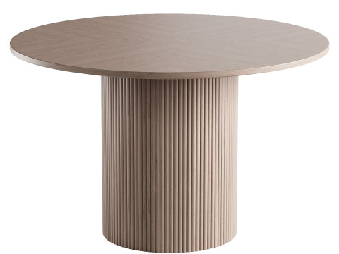 Magnus Round Wood Dining Table 3D Model
