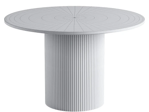 Magnus Round Wood Dining Table 3D Model