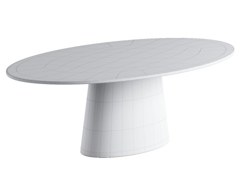 Oval dining table Modelo 3D