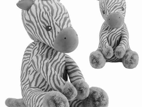 Zebra plush toy 3D Модель