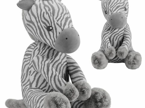Pluszowa zabawka zebry Model 3D