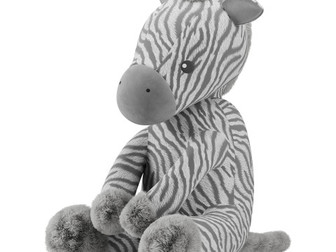 Zebra plush toy 3D Model