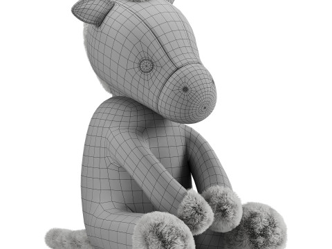 Zebra plush toy 3D Model