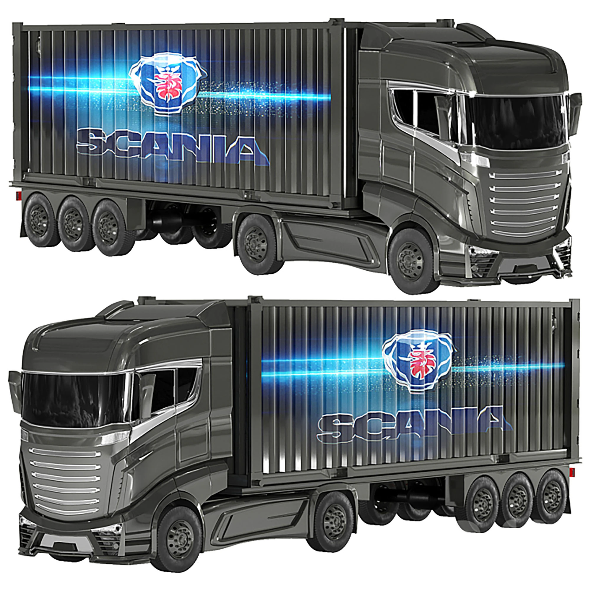 Scania R1000 3D Model .c4d .max .obj .3ds .fbx .stl .blend 