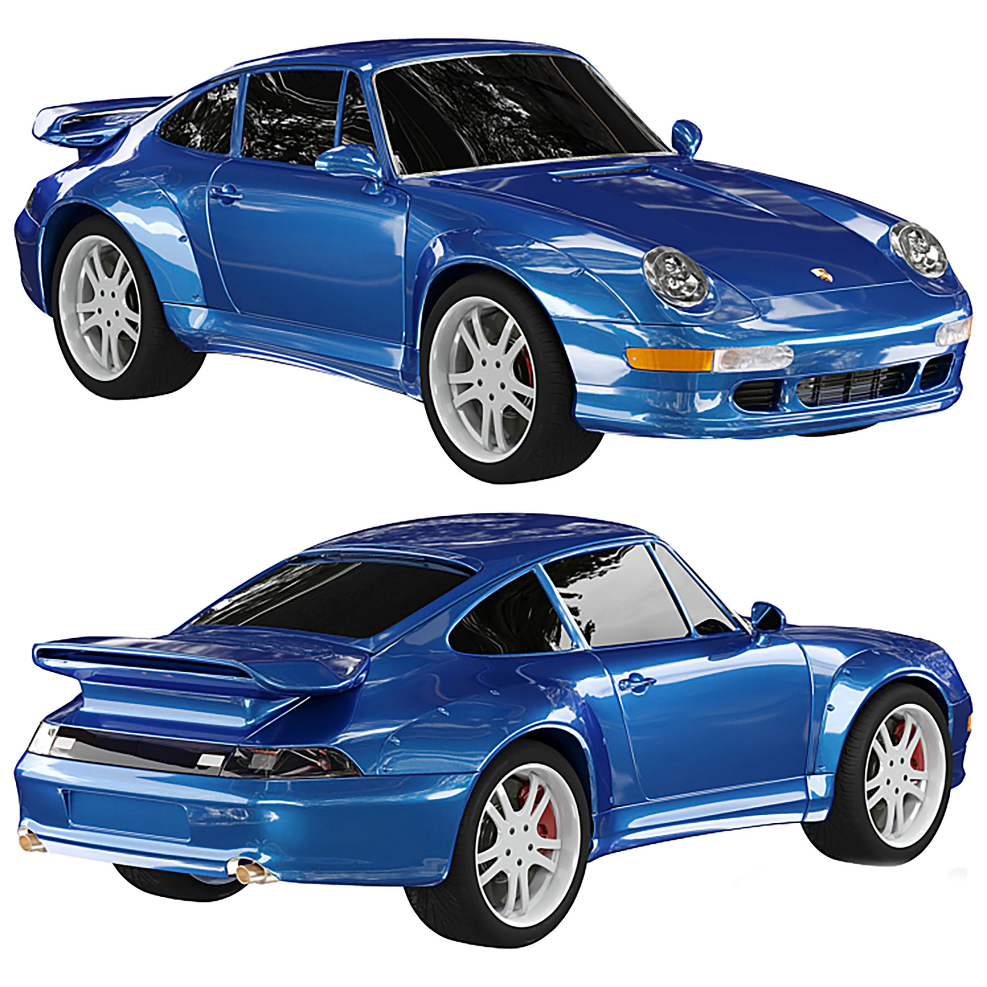 Porsche 911 3D Model .c4d .max .obj .3ds .fbx .stl .blend 