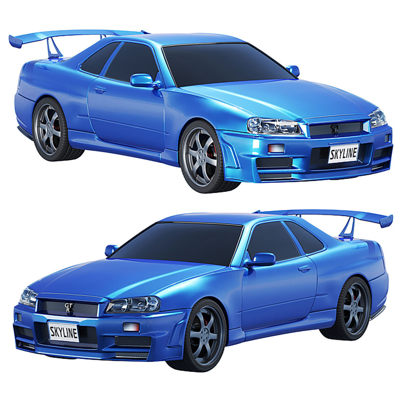 Nissan Skyline 3D Model .c4d .max .obj .3ds .fbx .stl .blend 