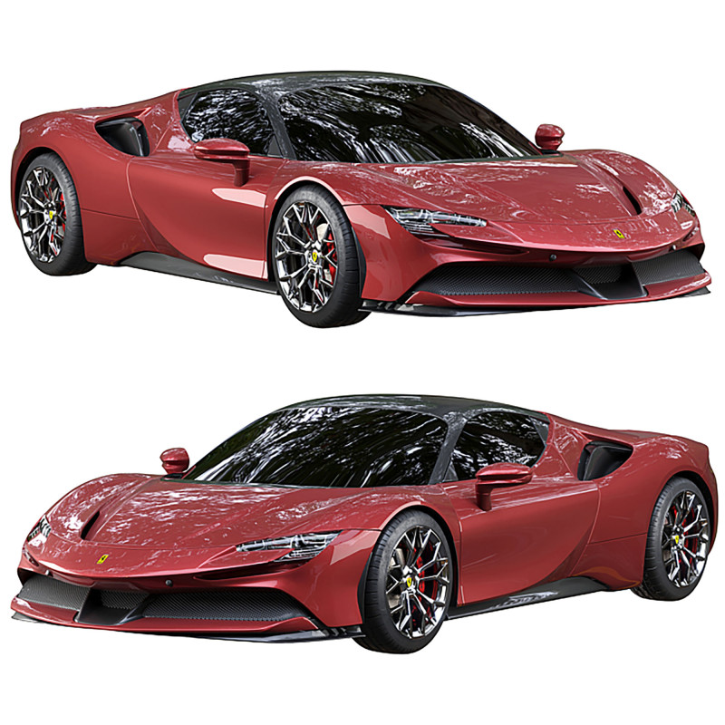 Ferrari SF90 Stradale 3D Model .c4d .max .obj .3ds .fbx .stl .blend