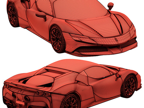 Ferrari SF90 Stradale 3D Model