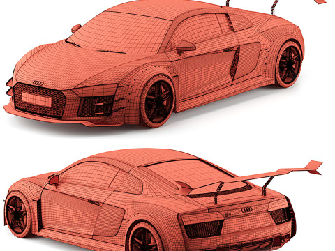 Audi R8 3D Model