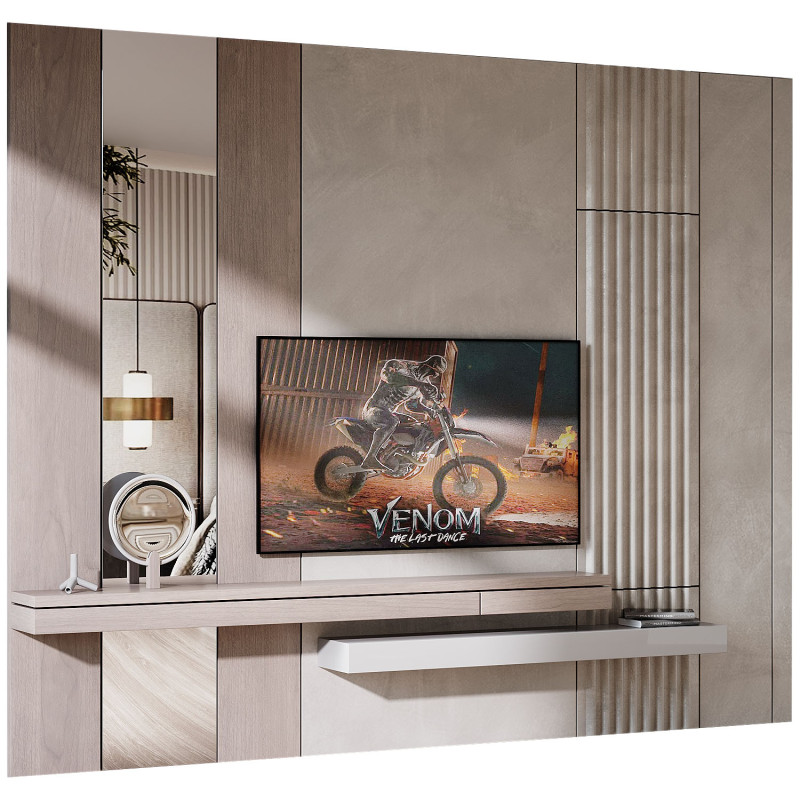 TV Wall 01 Modelo 3D .c4d .max .obj .3ds .fbx .stl .blend 