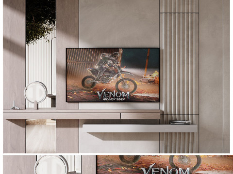 TV Wall 01 Modelo 3D
