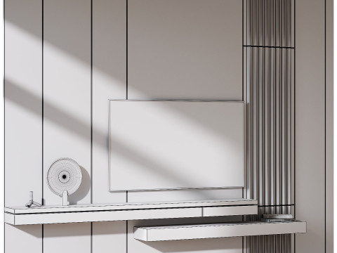 TV Wall 01 Modelo 3D