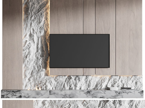TV Wall 02 3Dモデル