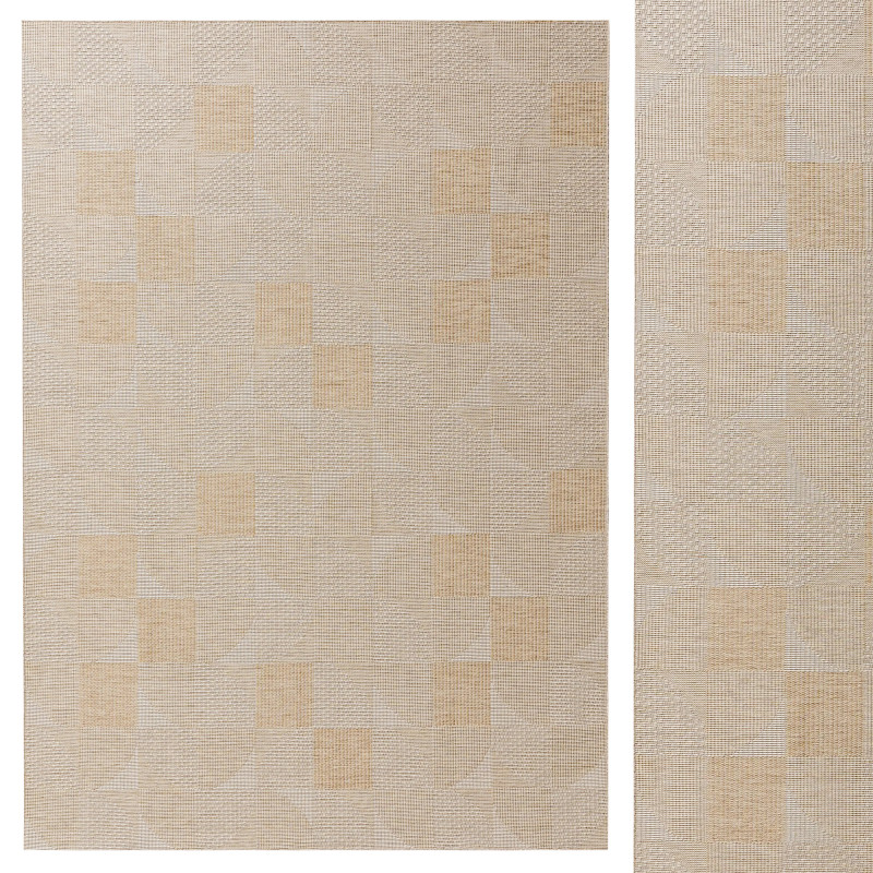 Outdoor Rug Bronco Cream 01 3D Модель .c4d .max .obj .3ds .fbx .stl .blend