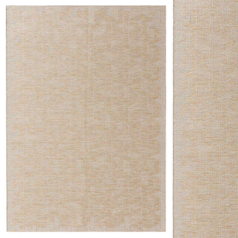 Outdoor Rug Bronco Cream 02 3D Model .c4d .max .obj .3ds .fbx .stl .blend