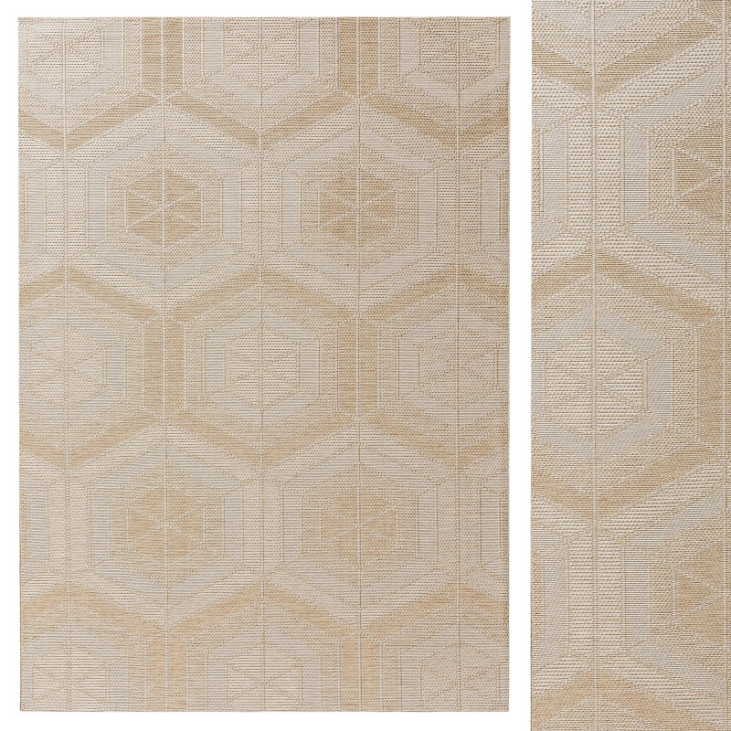 Outdoor Rug Bronco Cream 06 3D Model .c4d .max .obj .3ds .fbx .stl .blend