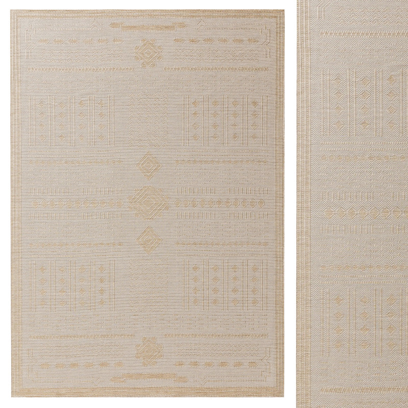 Outdoor Rug Bronco Cream 07 3D Модель .c4d .max .obj .3ds .fbx .stl .blend