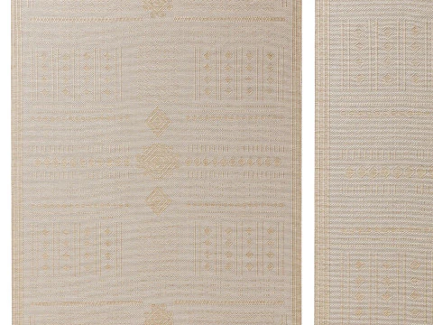 아웃도어 러그 브롱코 크림 07 3D 모델