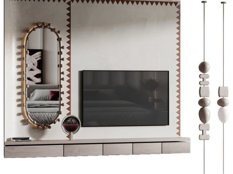 电视墙03 3D 模型