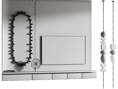 电视墙03 3D 模型