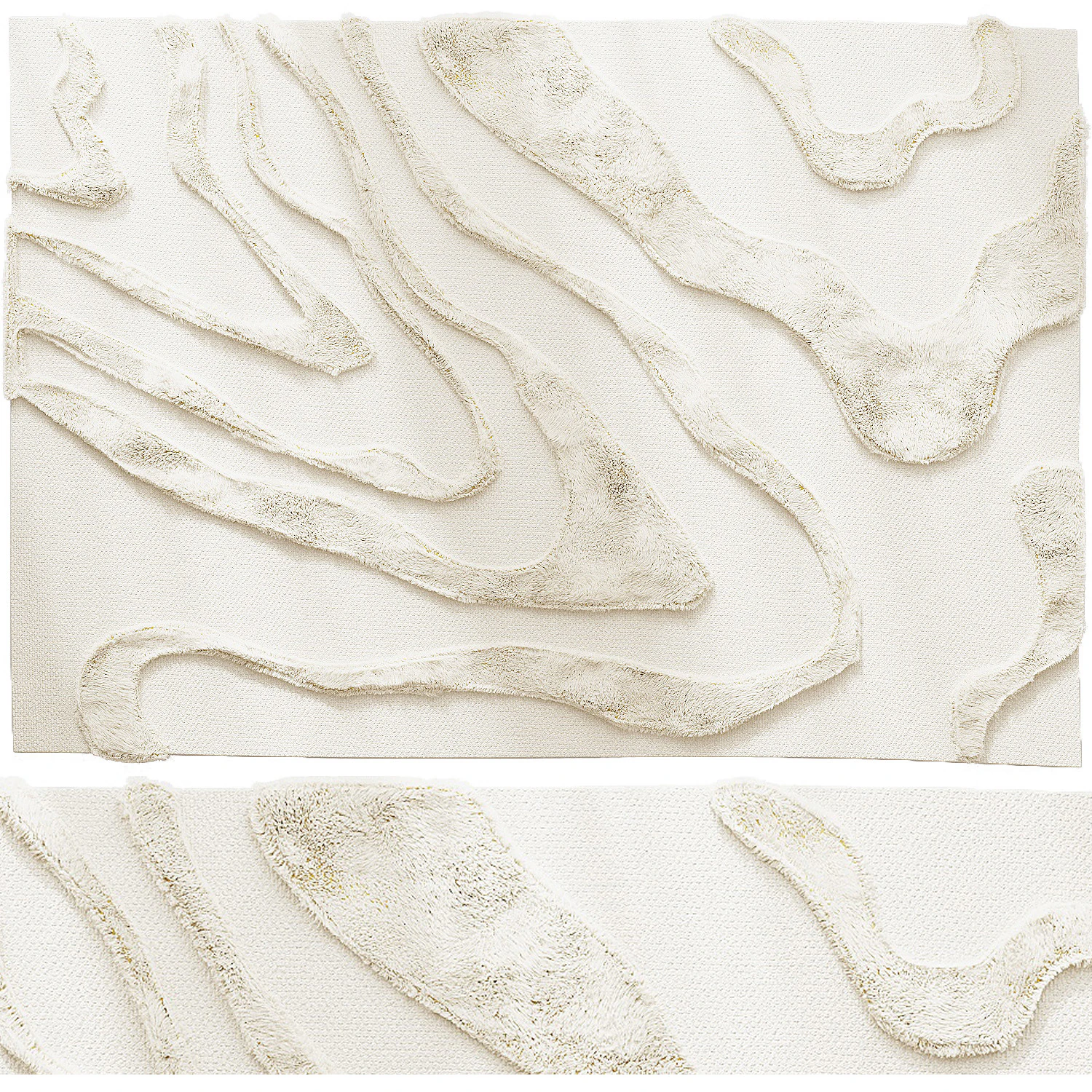 100 cotton rug Limestone 3D Model .c4d .max .obj .3ds .fbx .stl .blend 