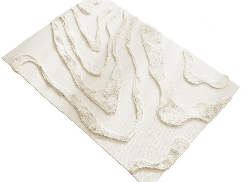 100 cotton rug Limestone Model 3D